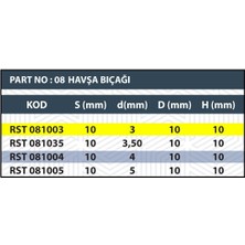 3mm Havşa Bıçağı