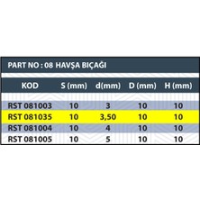 3,5mm Havşa Bıçağı