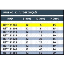 6mm U Derz Bıçağı