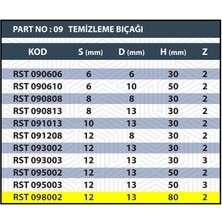 12X13X80 Rulmanlı Temizleme Bıçağı Z2 (2 Ağızlı)