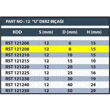 8mm U Derz Bıçağı