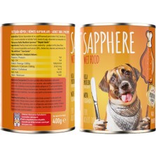 Sapphere Kümes Hayvanlı Yetişkin Köpek Maması Konserve 400 gr 12 Adet