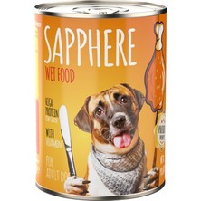 Sapphere Kümes Hayvanlı Yetişkin Köpek Maması Konserve 400 gr 12 Adet