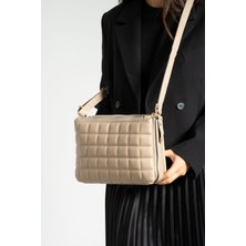 Sanmorris Kapitone Kadın Çapraz Askılı Kapitone Dikişli Omuz Çantası