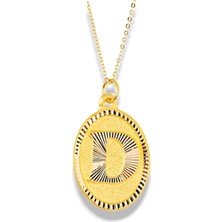 14 Ayar Altın Vintage D Harf Kolye 1.30 gr