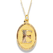 14 Ayar Altın Vintage E Harf Kolye 1.30 gr