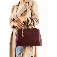 Kadın El ve Omuz Çantası 3 Bölmeli Çanta