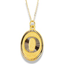 14 Ayar Altın Vintage O Harf Kolye 1.30 gr