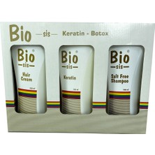 Bio Brezilya Fönü 3'Lü Kutulu Set Keratin + Saç Kremi + Tuzsuz Şampuan Düz Ve Işıltılı Saçlar Botox