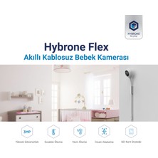 Hybrone Flex Wi-Fi Akıllı Bebek Kamerası, Ağlama Algılama, Ninni Çalma, Sıcaklık ve Nem Ölçümü, 
Bebeğinizle Uzaktan Konuşma