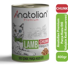 Anatolian Premium Adult Lamb Kuzulu Parça Etli Kedi Konservesi 400 gr x 12 Adet