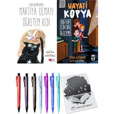 Hayati Kopya Kayıp Çocuk Gizemi ve Martıya Uçmayı Öğreten Kedi 2'li Set + Hediyeli