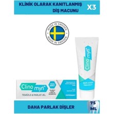 Clinomyn Fresh Temizleme Parlatma Diş Beyazlatan ve Parlatan Diş Macunu 75 ml x 3 Adet