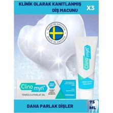 Clinomyn Fresh Temizleme Parlatma Diş Beyazlatan ve Parlatan Diş Macunu 75 ml x 3 Adet