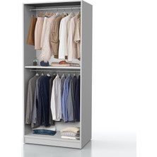 Dekorex MNT-211-BEYAZ -Iki Kapaklı Gardırop