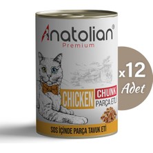 Anatolian Premium Adult Chicken Tavuklu Yetişkin Kedi Konserve 400 gr x 12 Adet