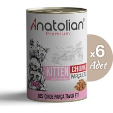 Anatolian Premium Kitten Tavuklu Yavru Kedi Konservesi 400 gr x 6 Adet