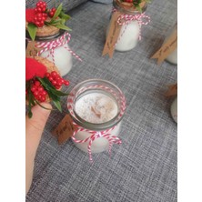 Opulent Accessories Mantar Tıpalı Cam Şişe Soya Wax Mum,dekoratif Mum, Hediyelik Mum, Noel,yeni Yil Hediye,hediyelik Dekoratif Mum