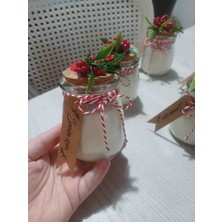 Opulent Accessories Mantar Tıpalı Cam Şişe Soya Wax Mum,dekoratif Mum, Hediyelik Mum, Noel,yeni Yil Hediye,hediyelik Dekoratif Mum