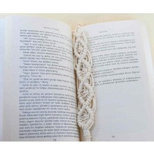 Bohem Makrome Pamuklu ve Ahşap Boncuk Detaylı Işleme   2 Li  Set Kitap Ayracı