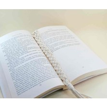 Bohem Makrome Pamuklu ve Ahşap Boncuk Detaylı Işleme   2 Li  Set Kitap Ayracı