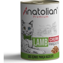 Anatolian Premium Adult Lamb Kuzulu Parça Etli Kedi Konservesi 400 gr