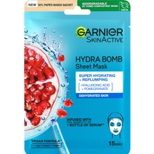 Garnier Nem Bombası Canlandırıcı Kağıt Yüz Maskesi