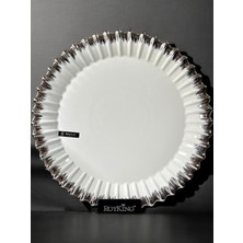 Roy King Line Silver Yuvarlak Sunum Tabak 33 cm