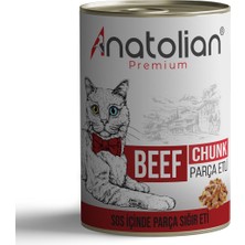 Anatolian Premium Adult Beef Biftekli Parça Etli Yetişkin Kedi Konservesi 400 gr