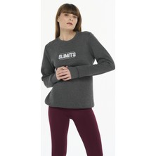 Safe Tasarım Kadın Pamuklu Içi Polarlı Bisiklet Yaka Sweatshirt