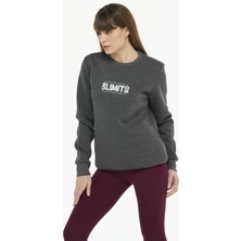 Safe Tasarım Kadın Pamuklu Içi Polarlı Bisiklet Yaka Sweatshirt