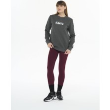 Safe Tasarım Kadın Pamuklu Içi Polarlı Bisiklet Yaka Sweatshirt