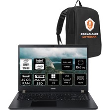 Acer Travelmate P2 Intel Core I7 1255U 24GB 256GB SSD 15.6'' Fhd W11H Taşınabilir Bilgisayar & Per4 Çanta NXVVREY001P371