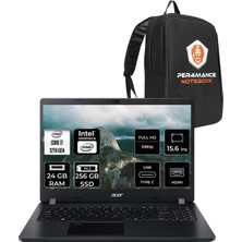 Acer Travelmate P2 Intel Core I7 1255U 24GB 256GB SSD 15.6'' Fhd Fdos Taşınabilir Bilgisayar & Per4 Çanta NXVVREY001P321