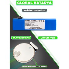 Global Batarya Anker Eufy Robovac L70 Hybrid Uyumlu Akıllı Robot Süpürge Bataryası 14.4V 5200MAH Li-Ion Pil ( Kapasite)