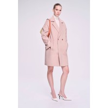 Saykı Woman Pembe Dinamik Fit Mono Yaka Manto