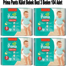 Prima Pants Külot Bebek Bezi 3 Beden Midi 104 Adet