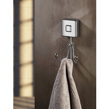 Zethome Yapışkanlı Bornoz Askısı Bornozluk 3'lü Banyo Boy Havlusu Bornoz Askılığı Yapışkanlı