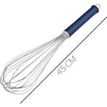 Metal Çırpma Teli Mavi Saplı 45 cm
