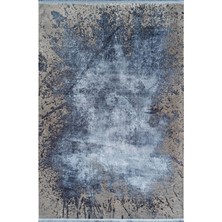 Pierre Cardin Suprise ZC02J Mavi Gri Viskon Akrilik Yumuşak Dokulu Modern Desen Halı