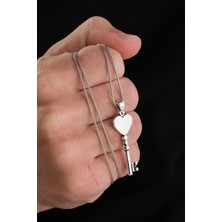 TMT Silver Gümüş Anahtar Sade Kolye
