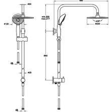 Artema System Rain LS25 A45597 Duş Sistemi, Krom