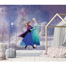 Wall Decorium Karlar Ülkesi Buzlar Kraliçesi Elsa Çocuk Odası Duvar Kağıdı