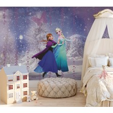 Wall Decorium Karlar Ülkesi Buzlar Kraliçesi Elsa Çocuk Odası Duvar Kağıdı