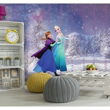 Wall Decorium Karlar Ülkesi Buzlar Kraliçesi Elsa Çocuk Odası Duvar Kağıdı