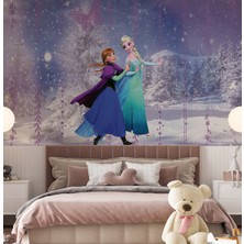 Wall Decorium Karlar Ülkesi Buzlar Kraliçesi Elsa Çocuk Odası Duvar Kağıdı