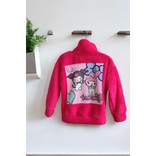 Kız Çocuk Kuromi Temalı Peluş Ceket Kız Çocuk Peluş Hırka