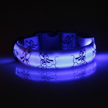 Fuhao Shop A Pembe Düğme Pil Stili M Yaka 32-50CM Ayarlanabilir LED Köpek Tasma Işığı USB Şarj Edilebilir Gece Güvenliği Parlak Yakan Perro Büyük Köpekler Kedi Kolye Aksesuarı (Yurt Dışından)