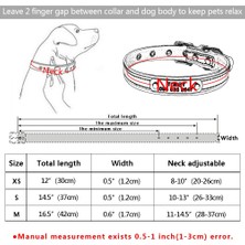 Fuhao Shop A Siyah Stil 20CM-26CM Deri Dayanıklı Köpek Tasmaları Ayarlanabilir ve Özelleştirilebilir Pet Tasma Kişiselleştirilmiş Cinsiyetsiz Tasma Oymalı Yansıtıcı Köpek Etiketi Tasma (Yurt Dışından)