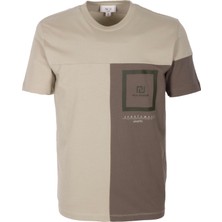 Erkek Tişört Bisiklet Yaka Haki Slim Fit %100 Pamuk T-Shirt Ncs Jeans 1301
